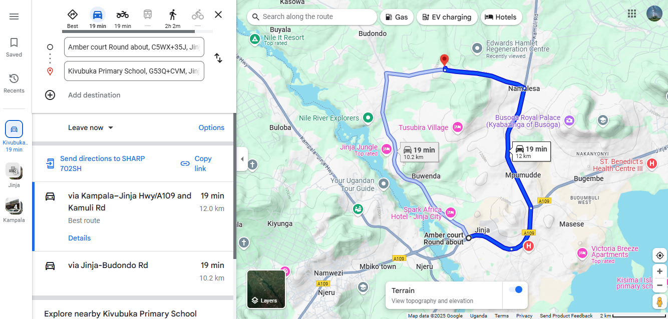 Quick 19-Minute Route to Edwards Hamlet Regeneration Center via Kampala–Jinja Highway and Kamuli Road!